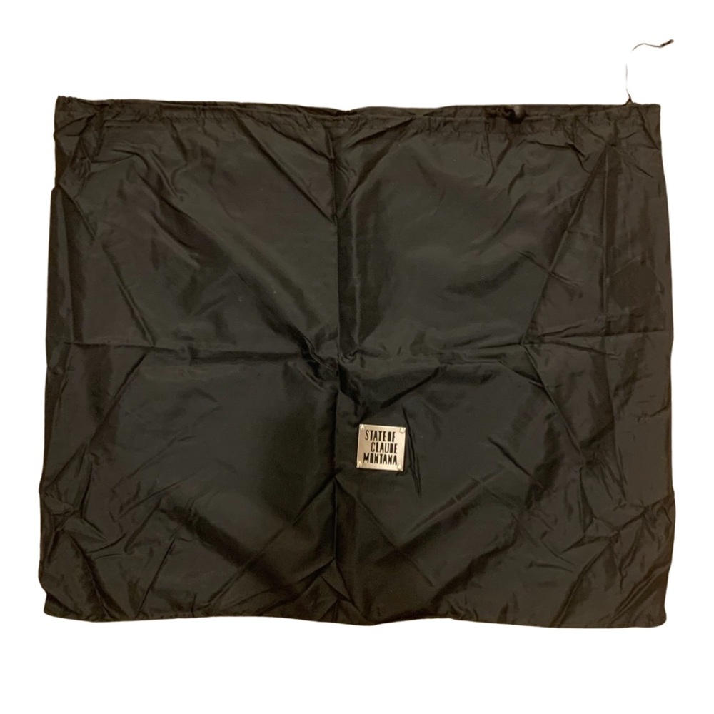 STATE OF CLAUDE MONTANA black nylon large travel bag with logo